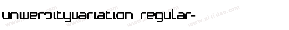UniversityVariation Regular字体转换